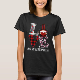 Camiseta Babá Babysitter Ama Mulheres Leopard Apreciação V