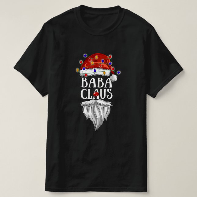 Camiseta Baba Claus Mostra Luas de Natal Mães da Família Pa (Frente do Design)