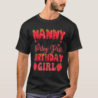 Camiseta Babá Da Berry First Birthday Girl Strawberry