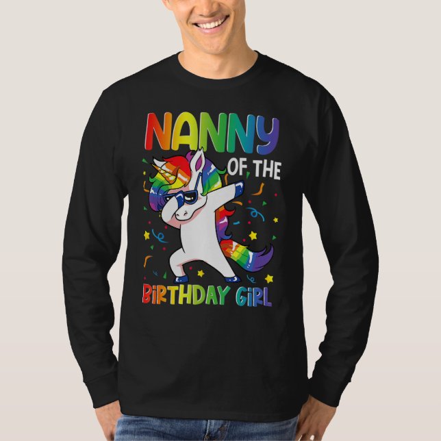 Camiseta Babá da Festa de aniversário Dabbing Uni (Frente)
