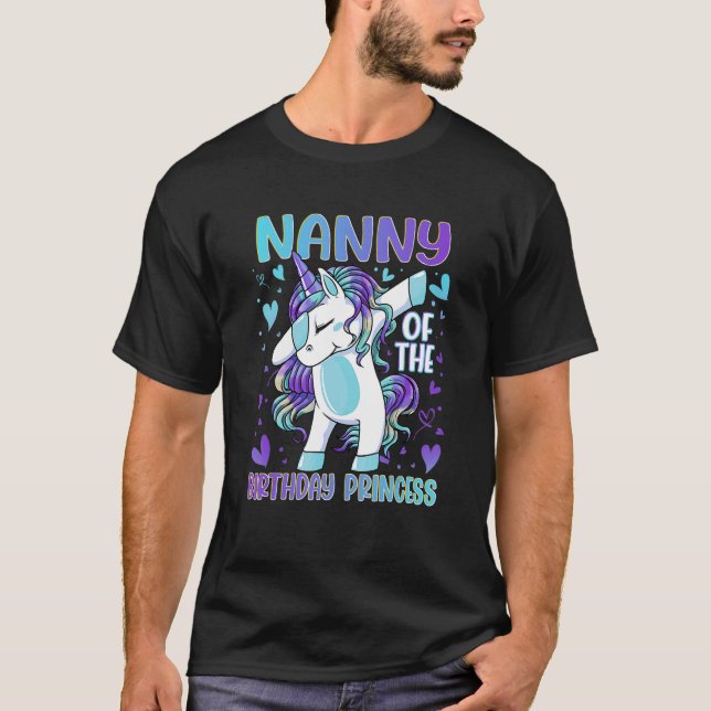Camiseta Babá da Festa de aniversário Princesa Dabbing Unic (Frente)
