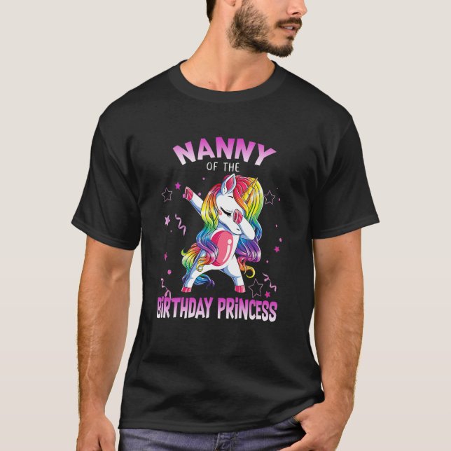Camiseta Babá da Festa de aniversário Princesa Dabbing Unic (Frente)