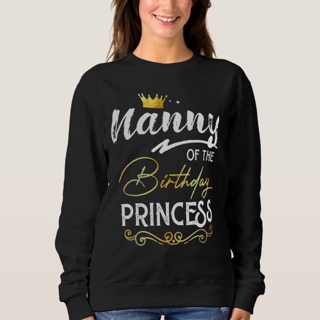 Camiseta Babá Da Festa De Princesa De Aniversário M (Frente)