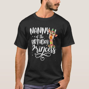 Camiseta Babá Da Princesa De Aniversário Girafa Birthday Gi