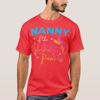 Camiseta Babá da Princesa de Aniversário Mãe do Unicórnio