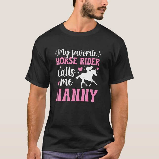 Camiseta Babá de Exposição de Cavalos Avó Orgulhosa Babá Eq (Frente)
