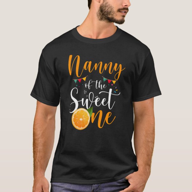Camiseta Babá De Laranja primeiro aniversario Doce (Frente)