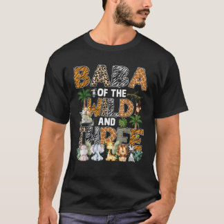 Camiseta Baba Do aniversário de 3 anos Safari Jardim Zoológ