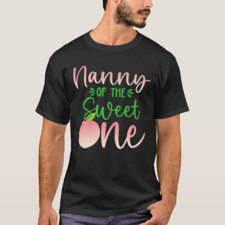 Camiseta Babá Do Aniversário Um Pêssego 1Rua Fruta De Verão