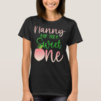 Camiseta Babá Do Aniversário Um Pêssego 1rua Fruta De Verão
