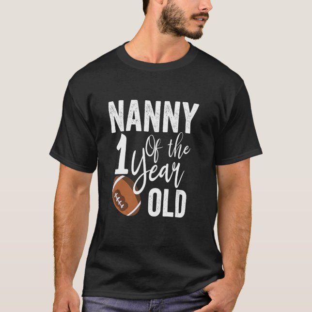 Camiseta Babá do Futebol de 1 Ano de Idade Primeiro Ano de  (Frente)