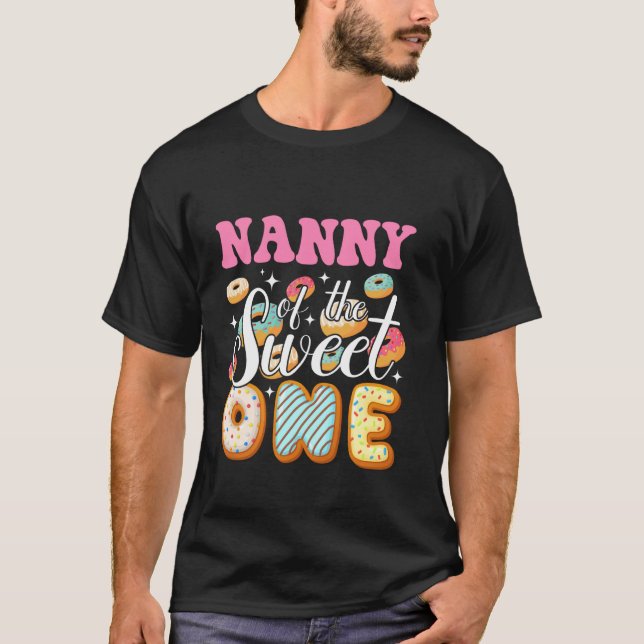 Camiseta Babá Do Primeiro Aniversário Do Doce Partido De Do (Frente)