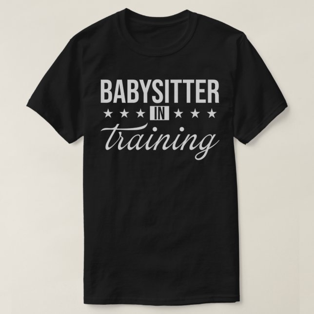 Camiseta Babá No Treinamento De Roupa Premium (Frente do Design)