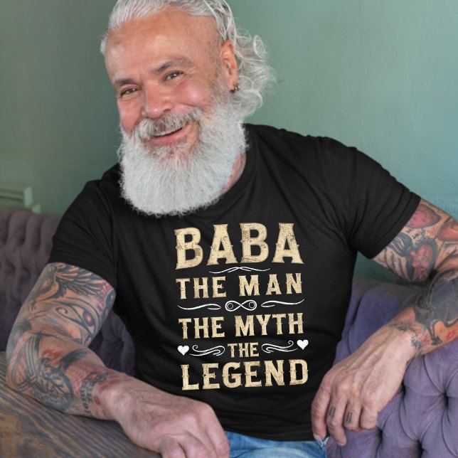 Camiseta BABA | O Homem O Mito O Dia de os pais Da Lenda (Baba The Man The Myth The Legend Dark T-shirt)