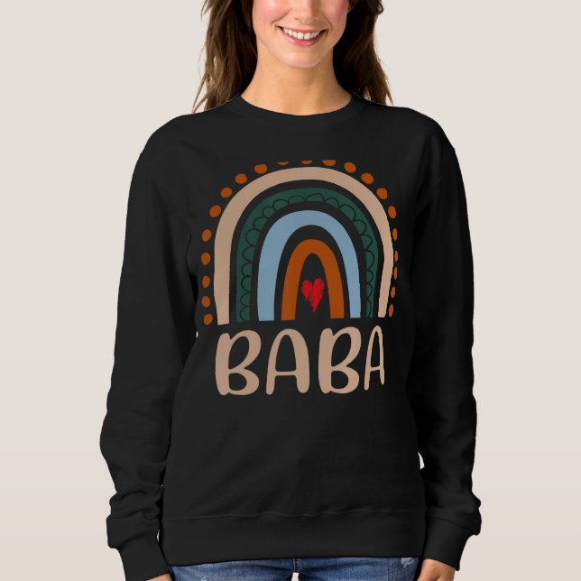 Camiseta Baba Rainbow Vovó Cuja Dia de as mães Engraçada Ba (Frente)