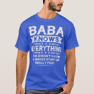 Camiseta Baba sabe tudoDia de os pais do vovô engraçado