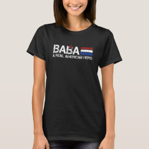 Camiseta Baba, um verdadeiro Dia de os pais americano Hero 