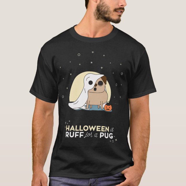 Camiseta Babador para um Pug (Frente)