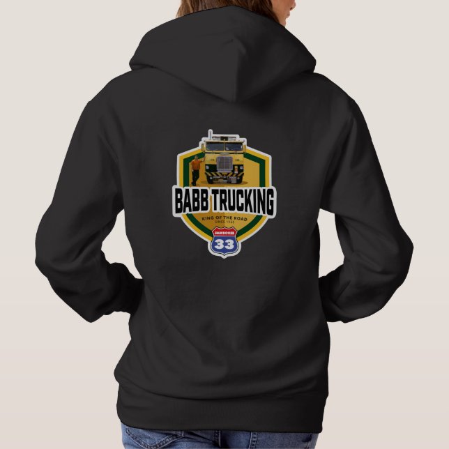 Camiseta Babb Trucking Hoodie Design (Verso)