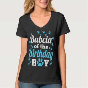 Camiseta Babcia Da Festa De Bois-De-Cães-De-Aniversário Cel