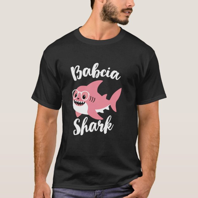 Camiseta Babcia Shark Mother's Day Grandma Funny (Frente)