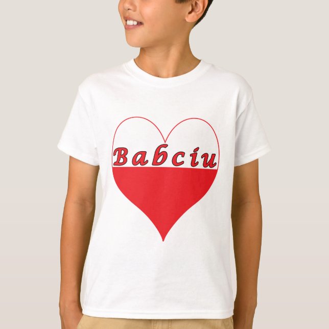 Camiseta Babciu Polonês Heart (Frente)