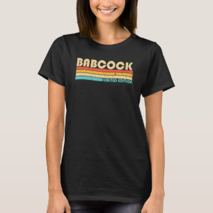 Camiseta Babcock Surname Retro Vintage 80s 90s Aniversário 