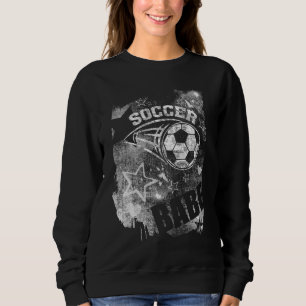 Camiseta Babe de futebol, Futebol de Grunge Negro