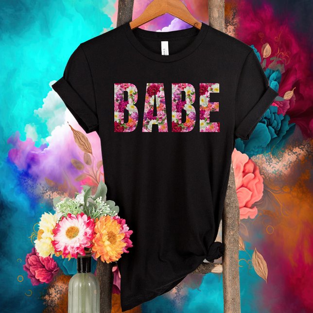 Camiseta Babe Floral Chá de panela-Festa de solteira-Noiva (Criador carregado)