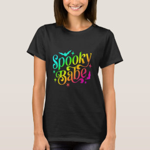 Camiseta Babe Rainbow Halloween Trick Ou Treat Coupl