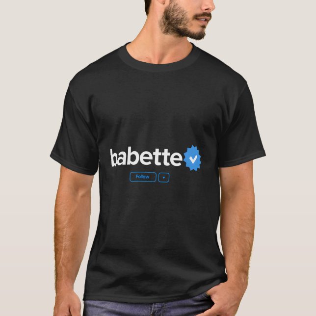 Camiseta Babette First Name Verified Social Media Bab (Bab  (Frente)