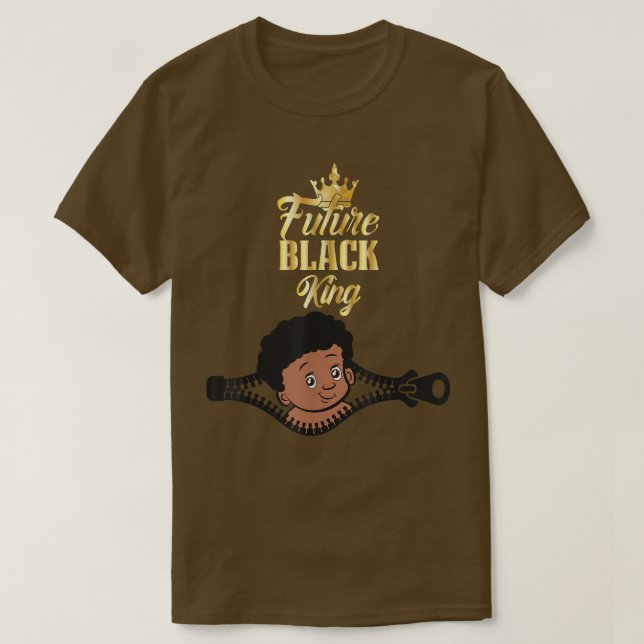 Camiseta Baby African Future Black King Maternity (Frente do Design)