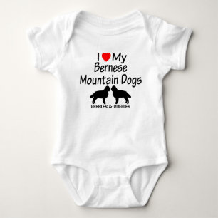 Camiseta Baby ama dois cães de montanha Bernese