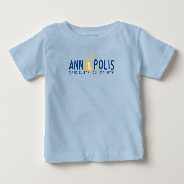 Camiseta Baby Anchored In Annapolis (Frente)