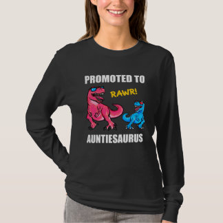 Camiseta Baby Announcement Promoted To Auntiesaurus New Au