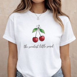Camiseta Baby Announcement Sweet Cherry Pregnancy Reveal