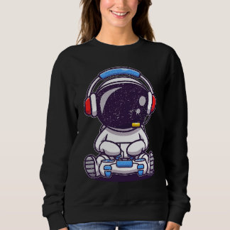 Camiseta Baby Astronaut Playing Video Games