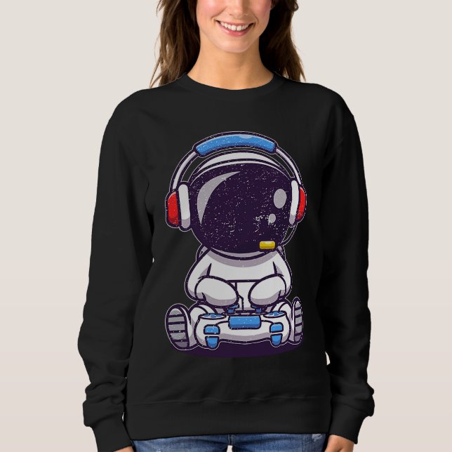 Camiseta Baby Astronaut Playing Video Games (Frente)