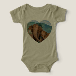 Camiseta Baby Body Elefante para bebe