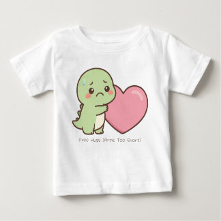 Camiseta Baby Bodysuit - Cute Sad Dinosaur with Short Arms 