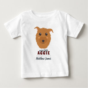 Camiseta Baby Boy Aggie Dog Maroon