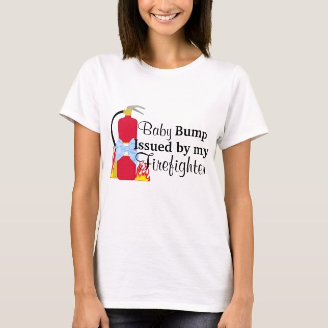 Camiseta Baby Boy Bump Emitido Pela Minha Maternidade Com B (Frente)