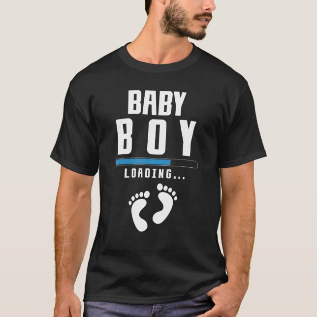 Camiseta Baby Boy Carregando Gravidez Esperando Pai (Frente)