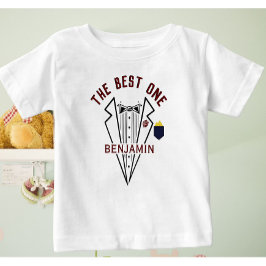 Camiseta Baby Boy Name One Love Tuxedo