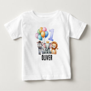 Camiseta Baby Boy personalizada de primeiro aniver
