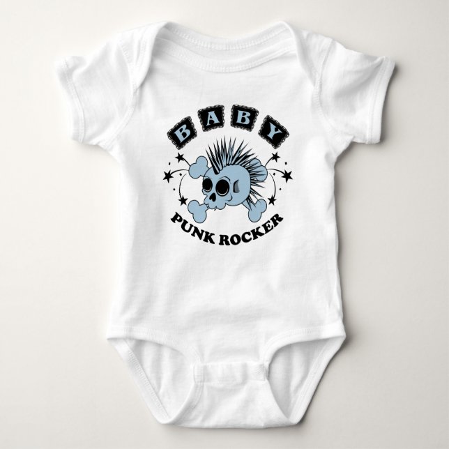 Camiseta Baby Boy Punk Skull (Frente)