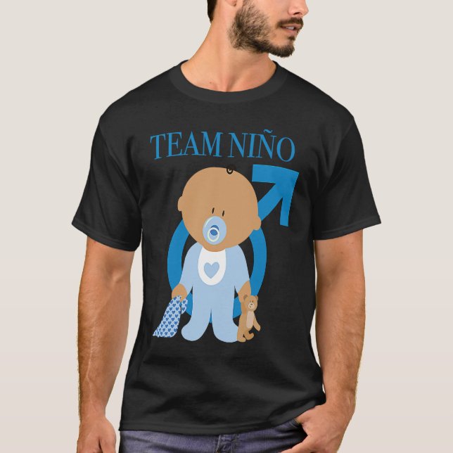 Camiseta Baby Boy Team Niño Gender Reveal (Frente)