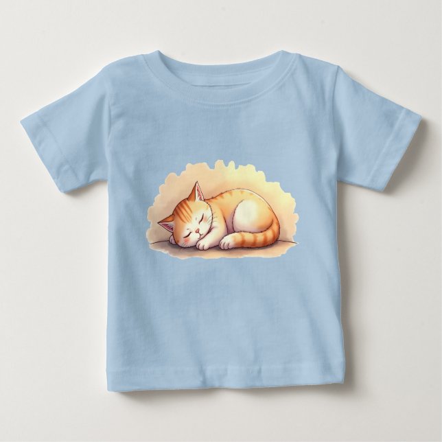 Camiseta Baby Cat Sleeping (Frente)
