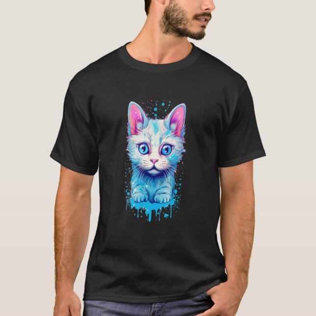 Camiseta Baby cat with blue eyes (Frente)