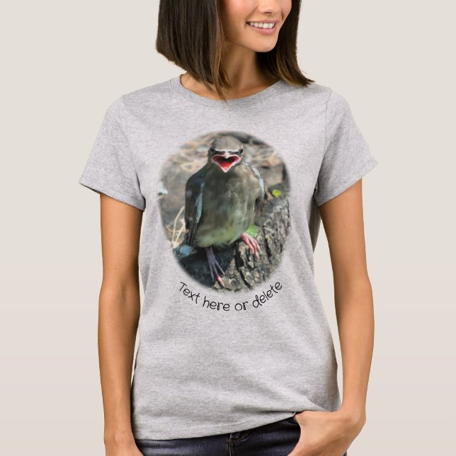 Camiseta Baby Cedar Waxwing Bird Nature Personalized (Frente)